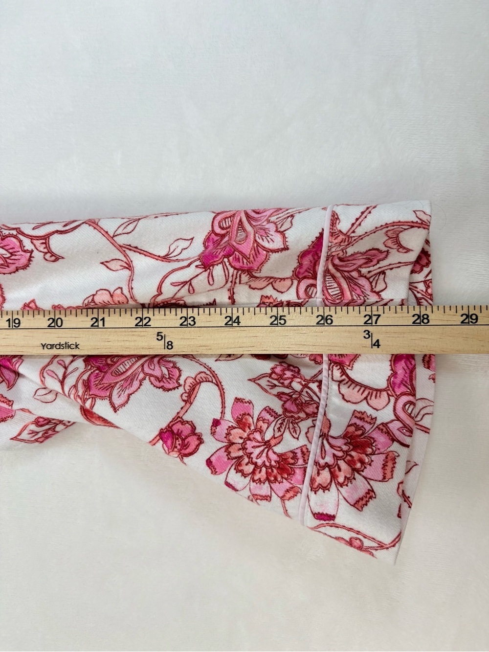 The Cat’s Pajamas Floral Cotton Pajama Set Pink White Soft Women’s Small - Picture 14 of 16